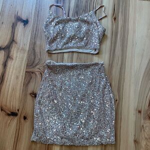 Windsor small sparkley set light pink